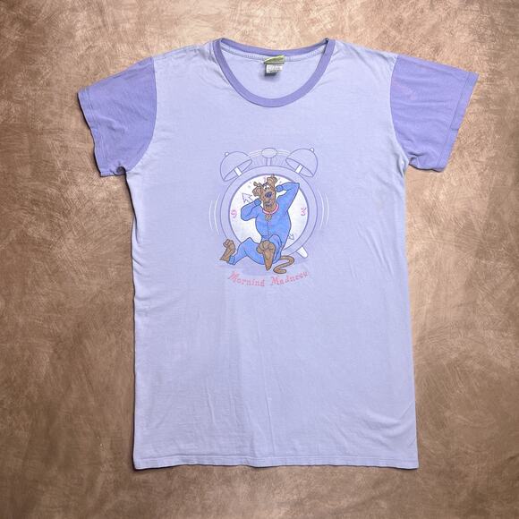 Vintage Y2K Cartoon Network Scooby-Doo Morning Madness Oversized Pajama Shirt - Picture 9 of 9